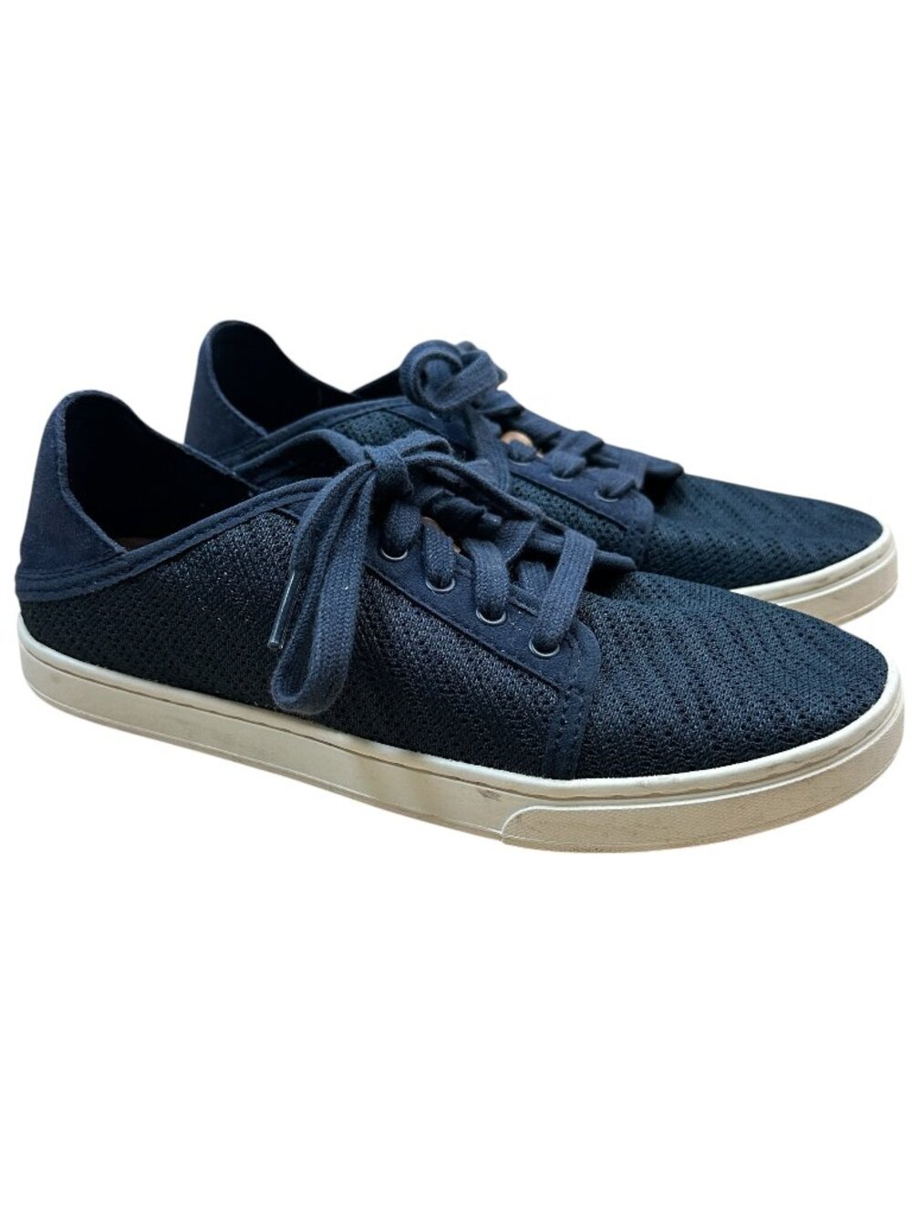 Olukai Women's Aloha Navy Lace Up Sneakers Size 6.5